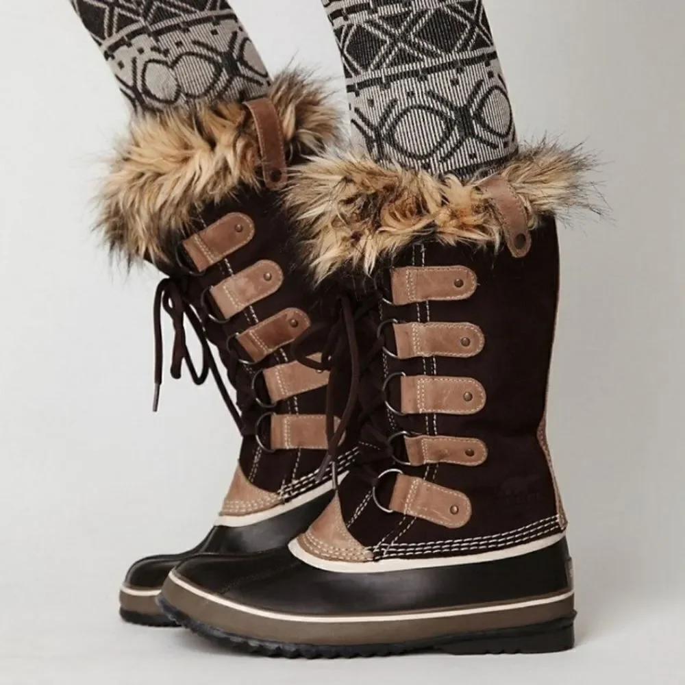 Sorel Joan Of Arctic 1540 Tall Faux Fur Cuff Winter Snow Duck Boots Woman's‎ 6